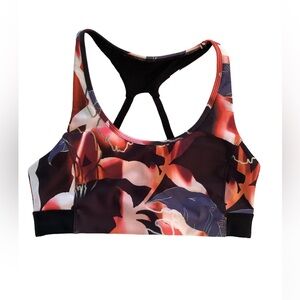 Joy Lab JoyLab sport bra swim top yoga racerback black orange pink size medium